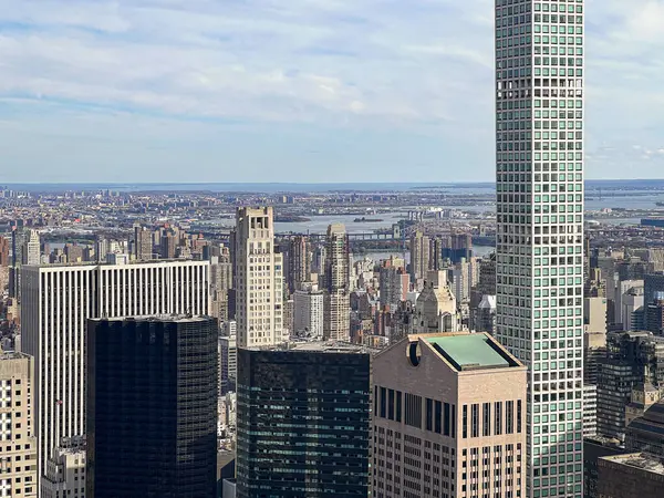 Flygfoto Över New York Från Toppen Klippan — Stockfoto