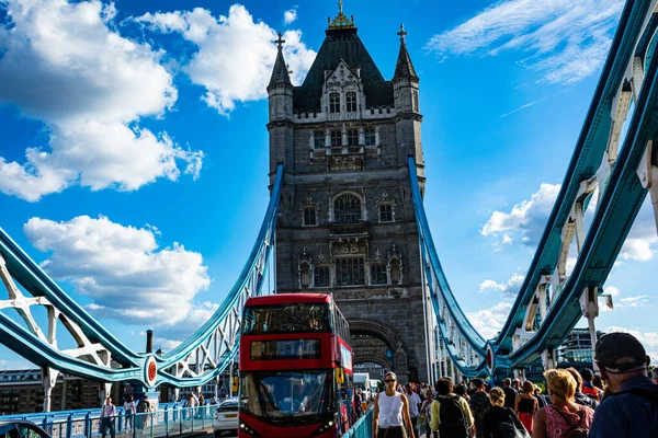 Widok Tower Bridge Londyn Anglia Wielka Brytania — Zdjęcie stockowe