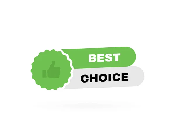 Best Choice Badge Thumb Label Modern Vector Illustration — Stock Vector