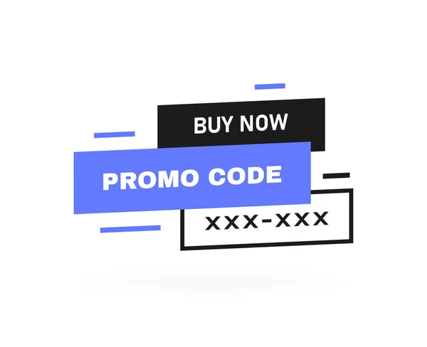 Promo Code Coupon Code Label Design Use Promo Code Buy — Vetor de Stock