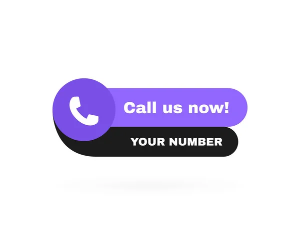 Позвоните Нам Значок Телефоном Место Телефонного Номера Пузырь Сообщений Пиктограммой — стоковый вектор