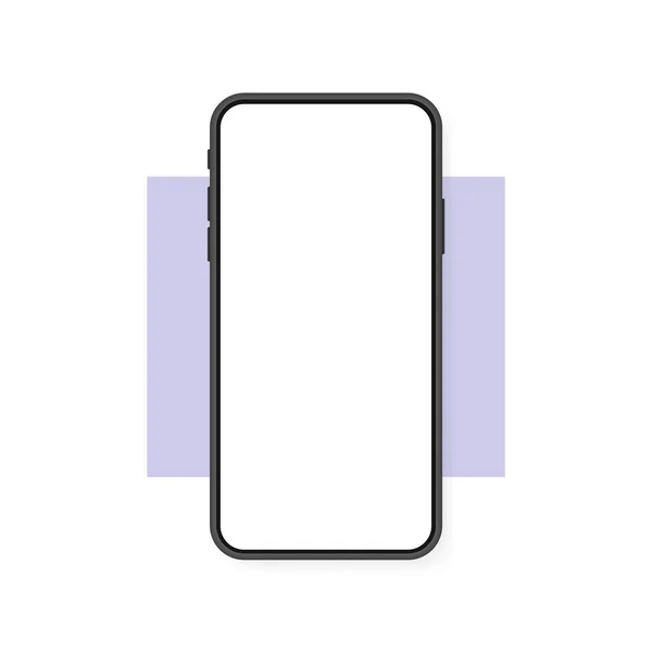 スマートフォンの空白の画面 空白の画面で電話のモックアップ インフォグラフィックやプレゼンテーションのテンプレートUiデザインインターフェイス — ストックベクタ