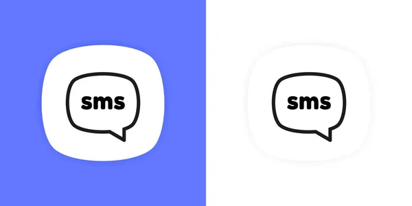 Sms Messenger Дизайн Логотипа Мобильного Приложения Онлайн Разговор Концепцией Создания — стоковый вектор