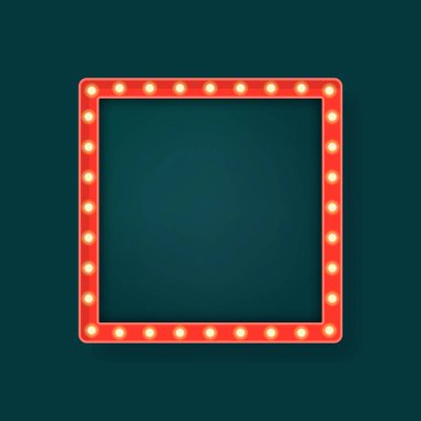 Boş şeffaf arkaplanı olan ışık kutusu reklam panosu. Reklam, promosyon ve metin için alanı olan dikdörtgen bir çerçeve. Vektör illüstrasyonu.