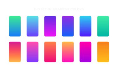 Yumuşak renk arkaplanı. Mobil uygulama ve tasarımınız için modern çok renkli ekran vektör tasarımını ayarlayın. Modern vektör illüstrasyonu.