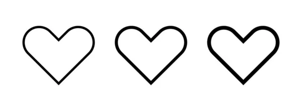 Kalp Ikonu Koleksiyonu Canlı Yayın Video Sohbet Beğeni Aşk Sembolü — Stok Vektör