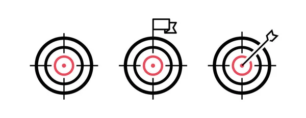 Zielzeilen Symbol Festlegen Torkonzept Marketing Targeting Strategie Symbol Logo Design — Stockvektor