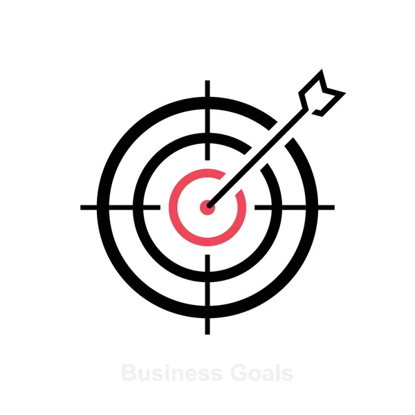 Zielliniensymbol Mit Pfeil Torkonzept Marketing Targeting Strategie Symbol Logo Design — Stockvektor