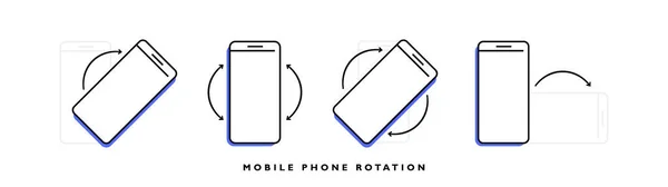 Smartphones Different Rotate Position Turn Your Phone Whatever Modern Vector — Stock Vector