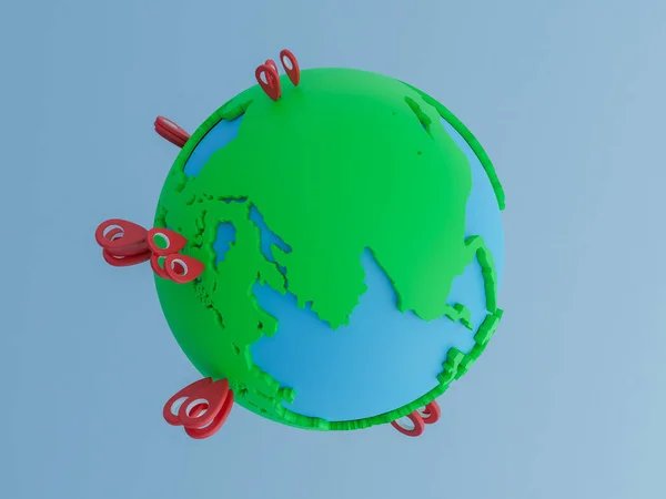 Концепция Расположения Мировой Карты Навигации Gps Бизнес Услуги Онлайн Доставки — стоковое фото