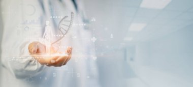 DNA ve Molekülleri, Gelişmiş Sağlık Teknolojisi, Biyolojik Sistemler İnovasyonu, Geleceğin Tıbbı, Bilimsel Araştırmalar, Biyoteknoloji ve Yapay Zeka 'yı Analiz eden AI Tıp Bilimadamları
