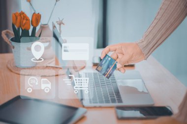 Yapay zeka teknolojisiyle dijital bankacılık güvenliğini sağlayın. Kredi kartı ödemesi onaylandı. Analist, fintech verileri, içgörüler ve mali e-ticaret, çevrimiçi güvenlik, finans endüstrisi ve işletim sistemlerini izliyor.