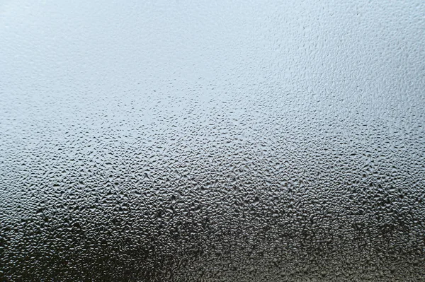 Nagy Cseppek Harmat Ablakon Után Páralecsapódás Ablakon Textúra Vízcseppek Üvegen — Stock Fotó