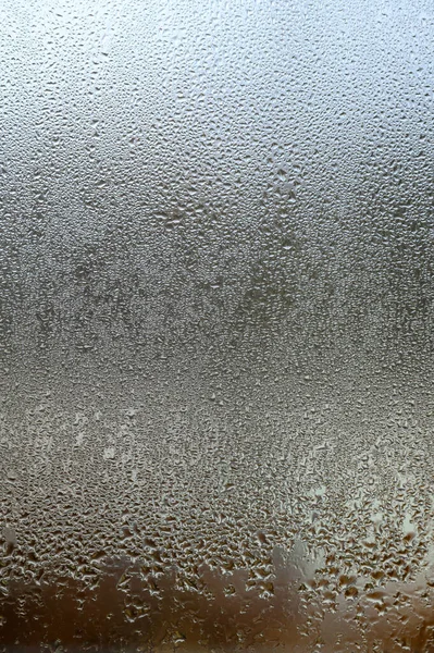 Condensation Matinale Sur Les Fenêtres Pendant Période Refroidissement Extérieur Texture — Photo