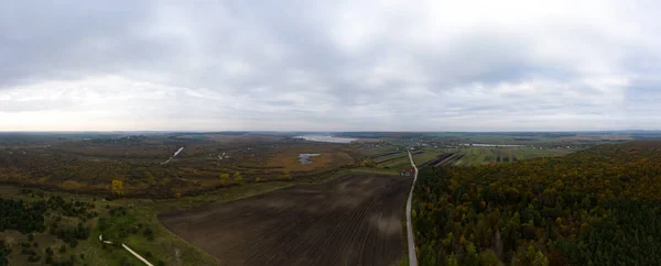 Восени Тернополі Появився Панорамний Вид Українські Поля Ліси Нове — стокове фото