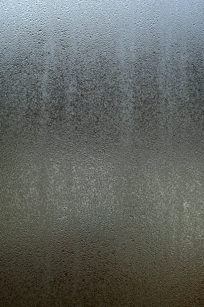 Condensação Matinal Nas Janelas Durante Período Resfriamento Exterior Textura Condensação — Fotografia de Stock
