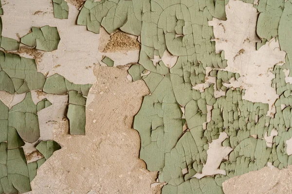 Chipped Paint Wall Old Abandoned House Traces Time Wall — Stock Photo, Image