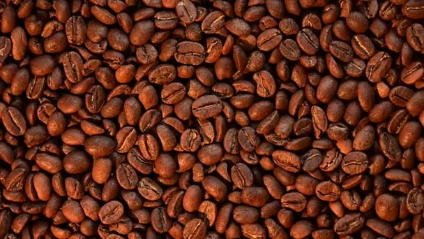 Ruch Pieczenia Ziaren Kawy Kręgu Slow Motion Wideo — Wideo stockowe