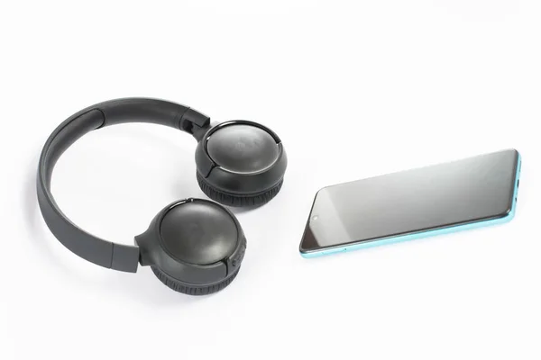 Wireless Headphones Phone White Background Ear Gaming Headphones — Fotografia de Stock