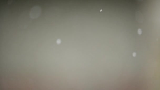冬の自然現象 雪と風が吹いて 村の家の窓からの眺め 雪片のスローモーション スローモーションビデオ 新しい — ストック動画