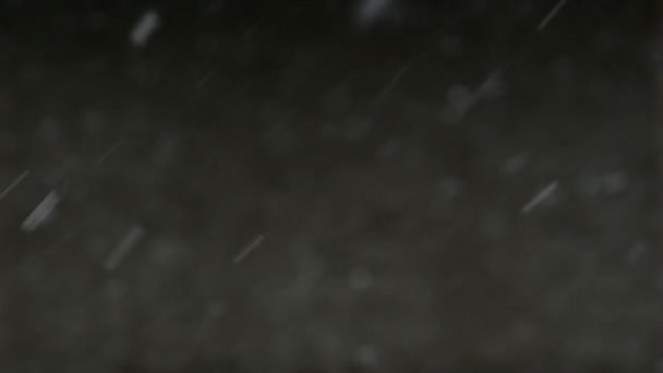Naturalne Zjawisko Zimie Wieje Śnieg Wiatr Widok Okna Domu Wiosce — Wideo stockowe