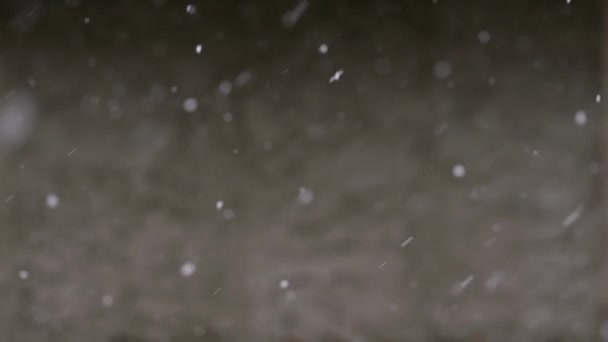 Fenomeno Naturale Inverno Neve Vento Che Soffia Vista Dalla Finestra — Video Stock