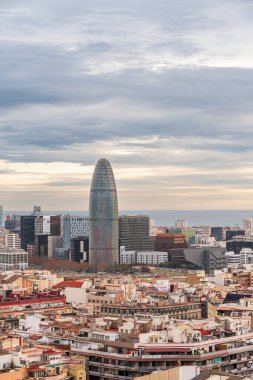 Barselona şehir manzarasının üst görünümü