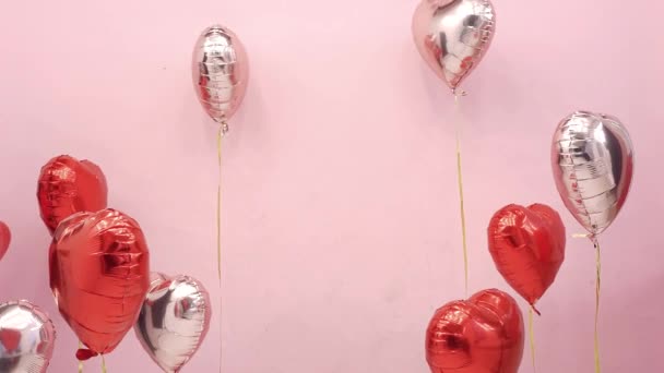 Hermosa Pareja Día San Valentín Celebrar Febrero Amor Mujer Hombre — Vídeo de stock
