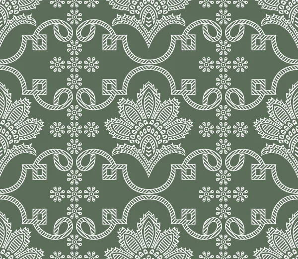 Vector Floral Damask Wallpaper Pattern Design — 스톡 벡터