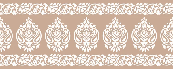 Vecteur Traditionnel Asiatique Paisley Frontière Design — Image vectorielle