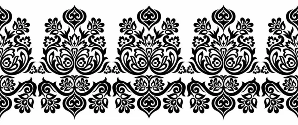 Diseño Bordes Ornamentales Vectoriales Sin Costuras — Archivo Imágenes Vectoriales
