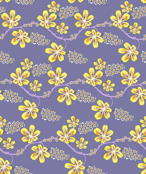 Seamless textile floral pattern design