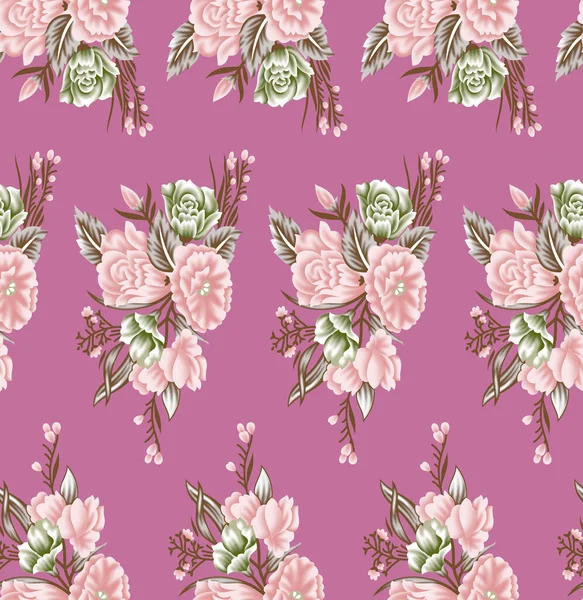 Diseño Patrón Floral Rosa Sin Costuras — Foto de Stock