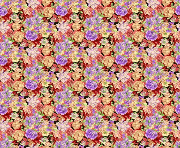 stock image Seamless textile floral pattern design