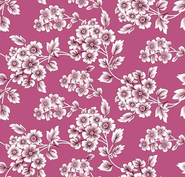 Seamless Textile Flower Pattern Design — Stock Photo, Image