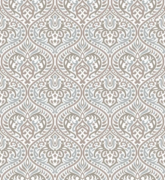 Beyaz Arkaplanda Pürüzsüz Damaske Desen Tasarımı — Stok fotoğraf