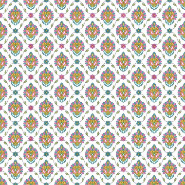 beyaz zemin üzerine desenli seamless modeli