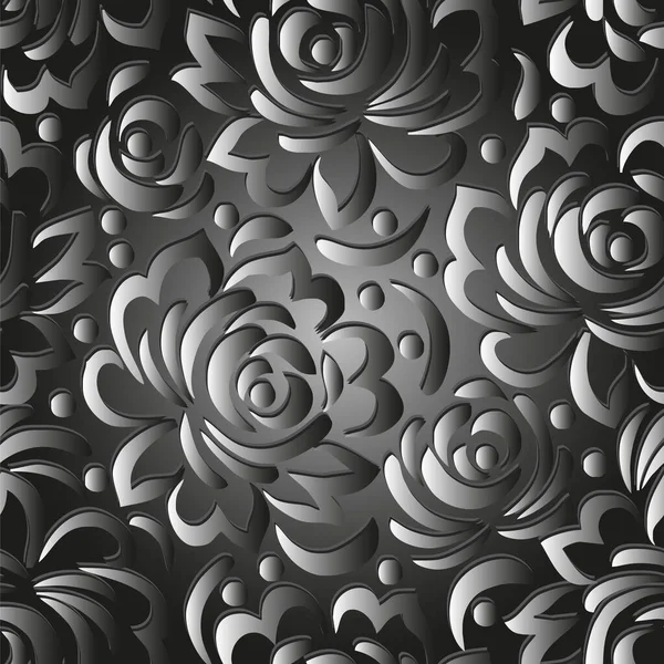 无缝化抽象玫瑰花墙纸设计 — 图库矢量图片