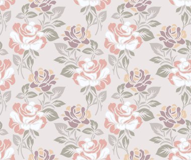 Kusursuz soyut gül deseni tasarımı