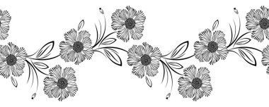 Kusursuz çiçek sarmaşığı sınırı