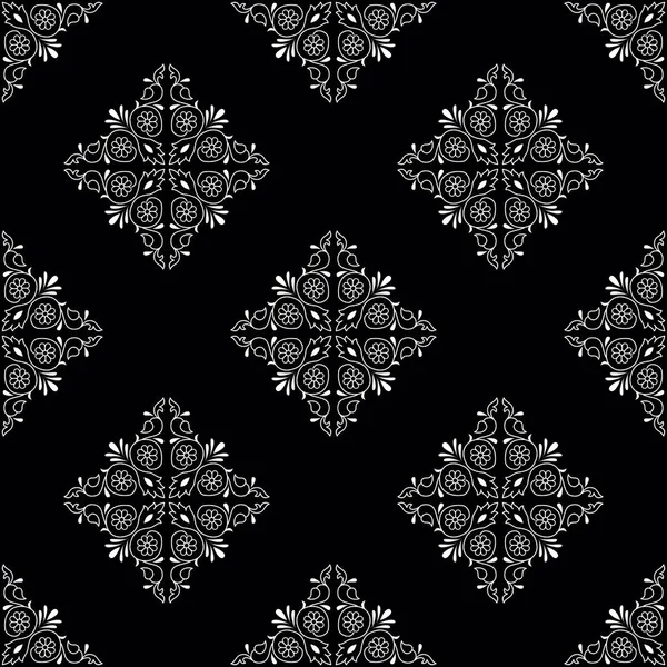 Diseño Ornamental Vectorial Blanco Negro — Archivo Imágenes Vectoriales