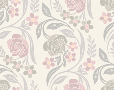 Kusursuz vektör gül yüzey deseni tasarımı