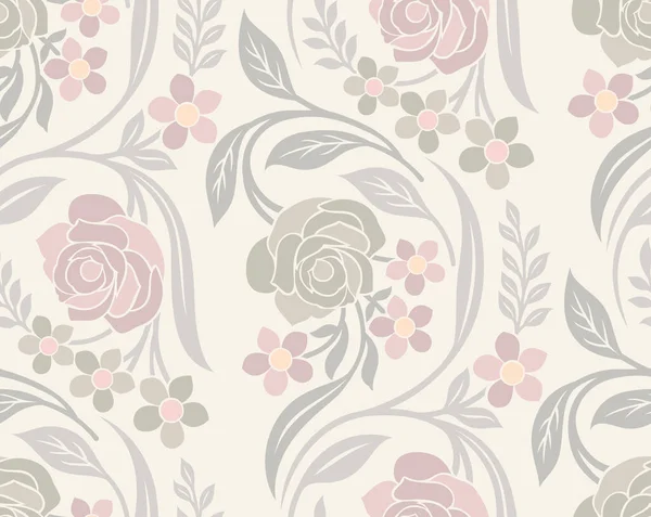 Vecteur Sans Couture Rose Motif Surface Fleur — Image vectorielle