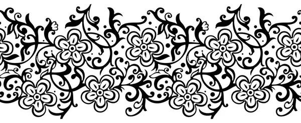 Modèle Bordure Floral Tribal Vectoriel Sans Couture — Image vectorielle