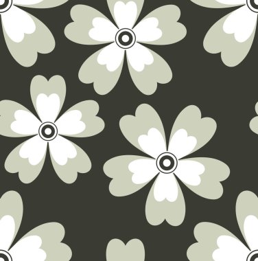 Kusursuz basit çiçek desenli duvar kağıdı tasarımı