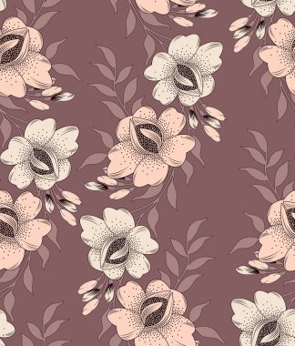 Kusursuz tek renkli gül deseni tasarımı