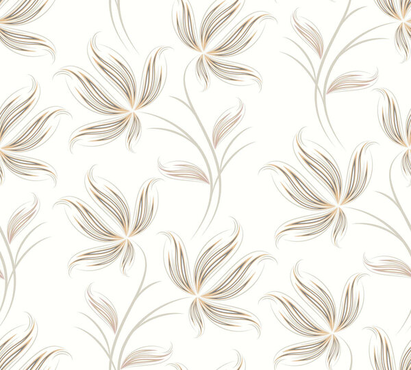 Vector Abstracto Rosa Patrón Flores Sobre Fondo Blanco — Vector de stock