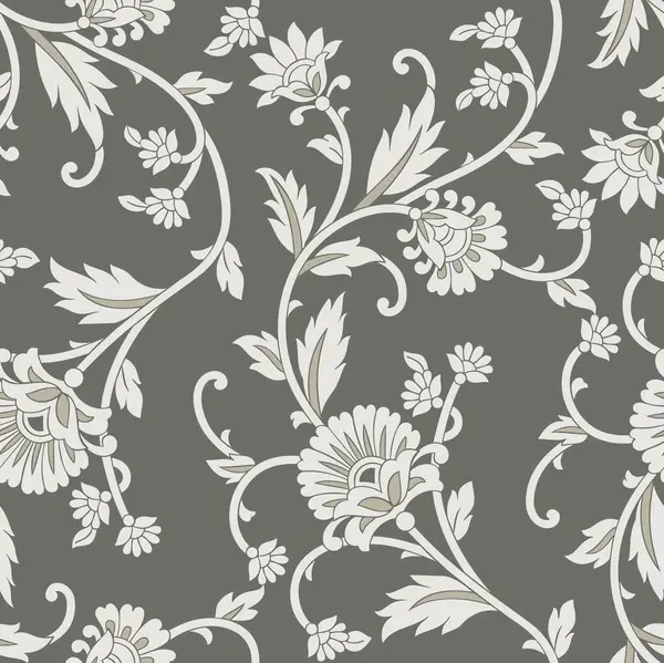 Seamless Vintage Floral Pattern Design — Stock Vector