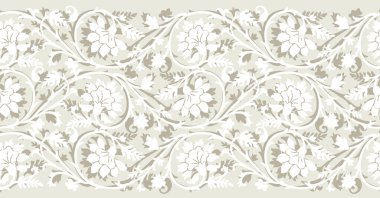 Kusursuz soyut vektör çiçek sınır tasarımı