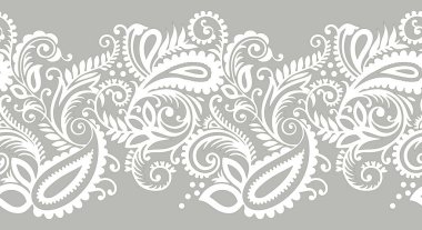 Kusursuz siyah beyaz desenli kenar